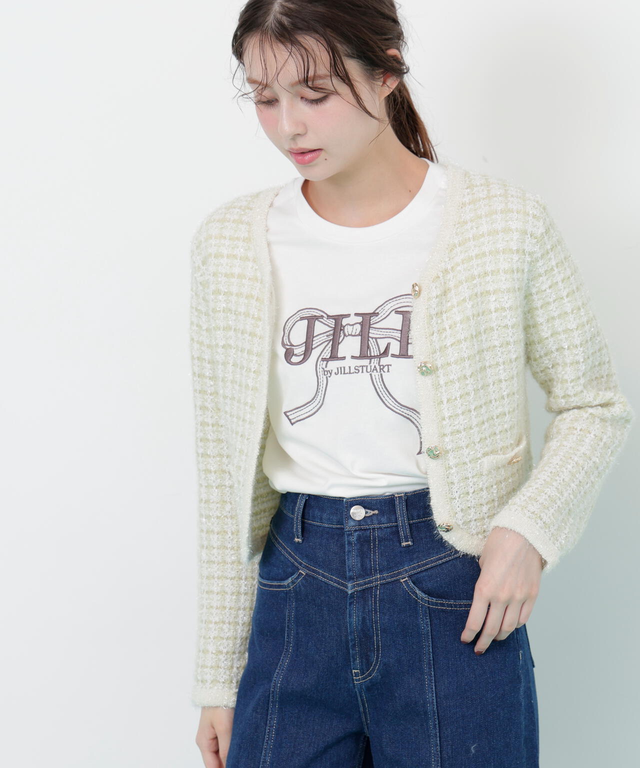 ファンシーツイードカーディガン