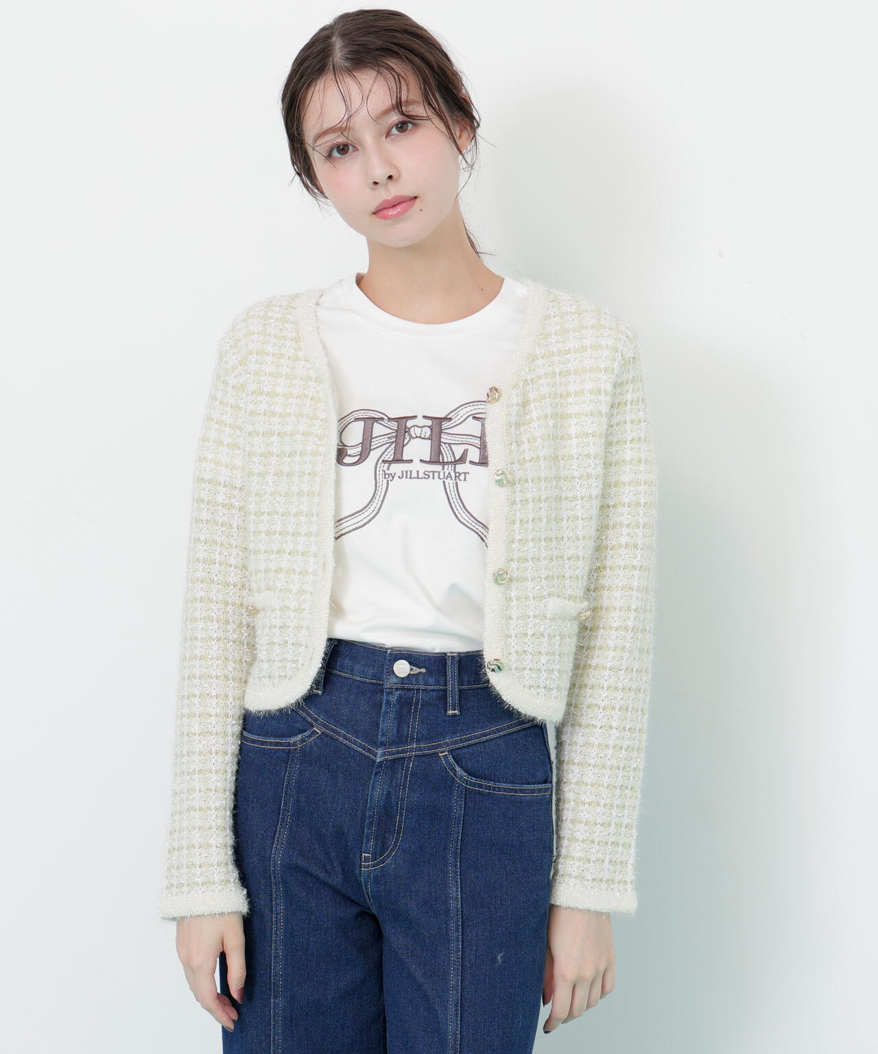 ファンシーツイードカーディガン | JILL by JILL STUART（ジル バイ