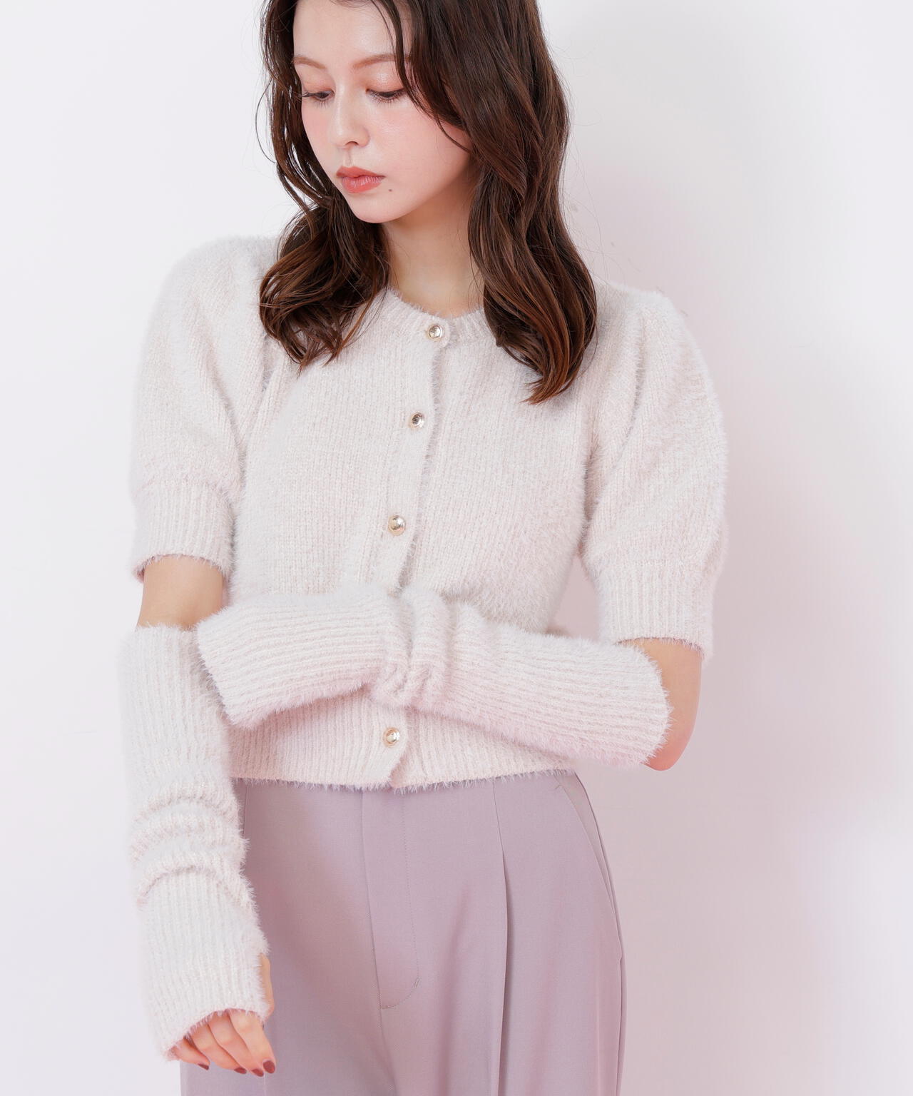 アームウォーマー付きモールシャギーニット | JILL by JILL STUART