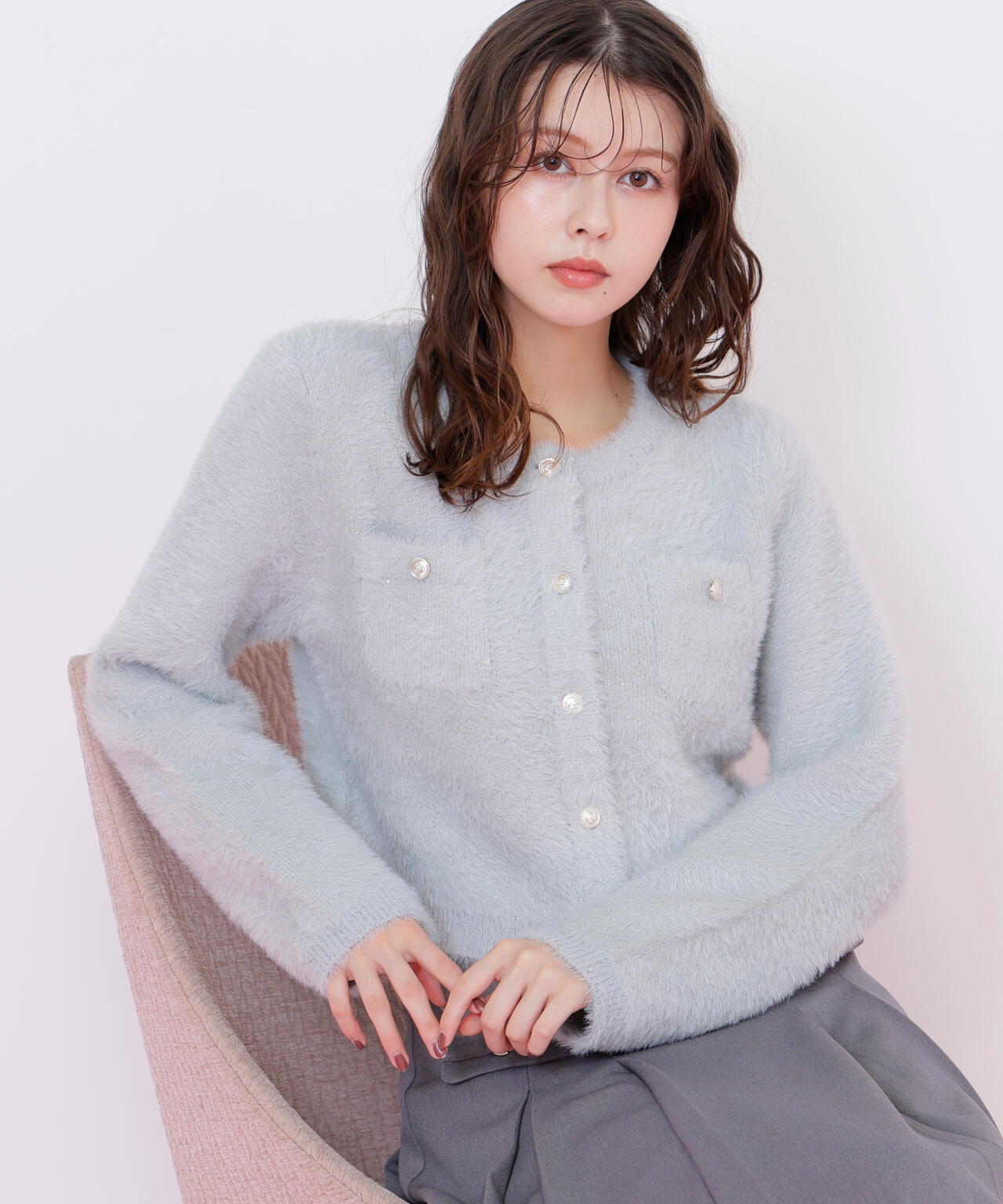 スパンコールフェザーニットジャケット | JILL by JILL STUART（ジル