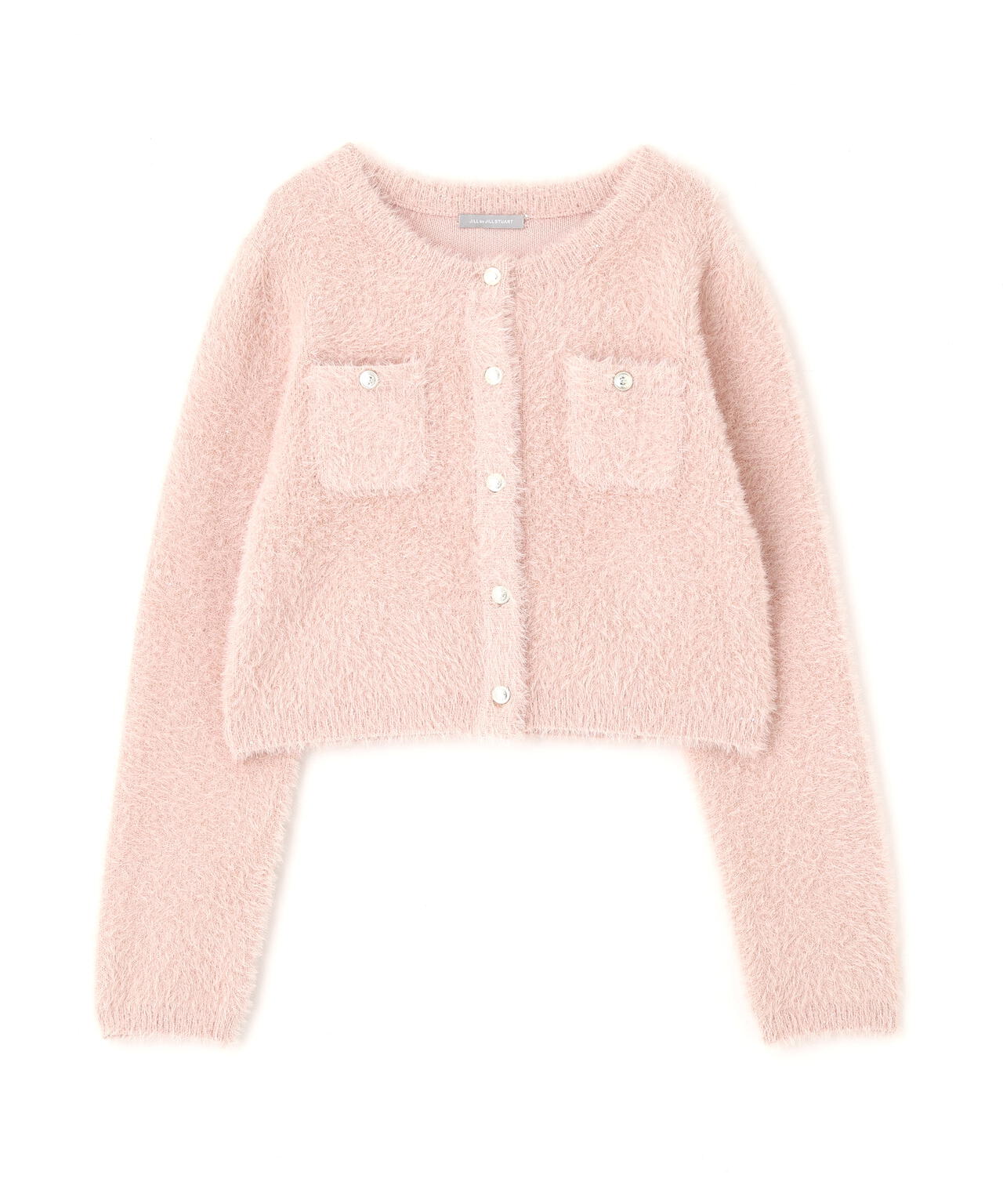 スパンコールフェザーニットジャケット