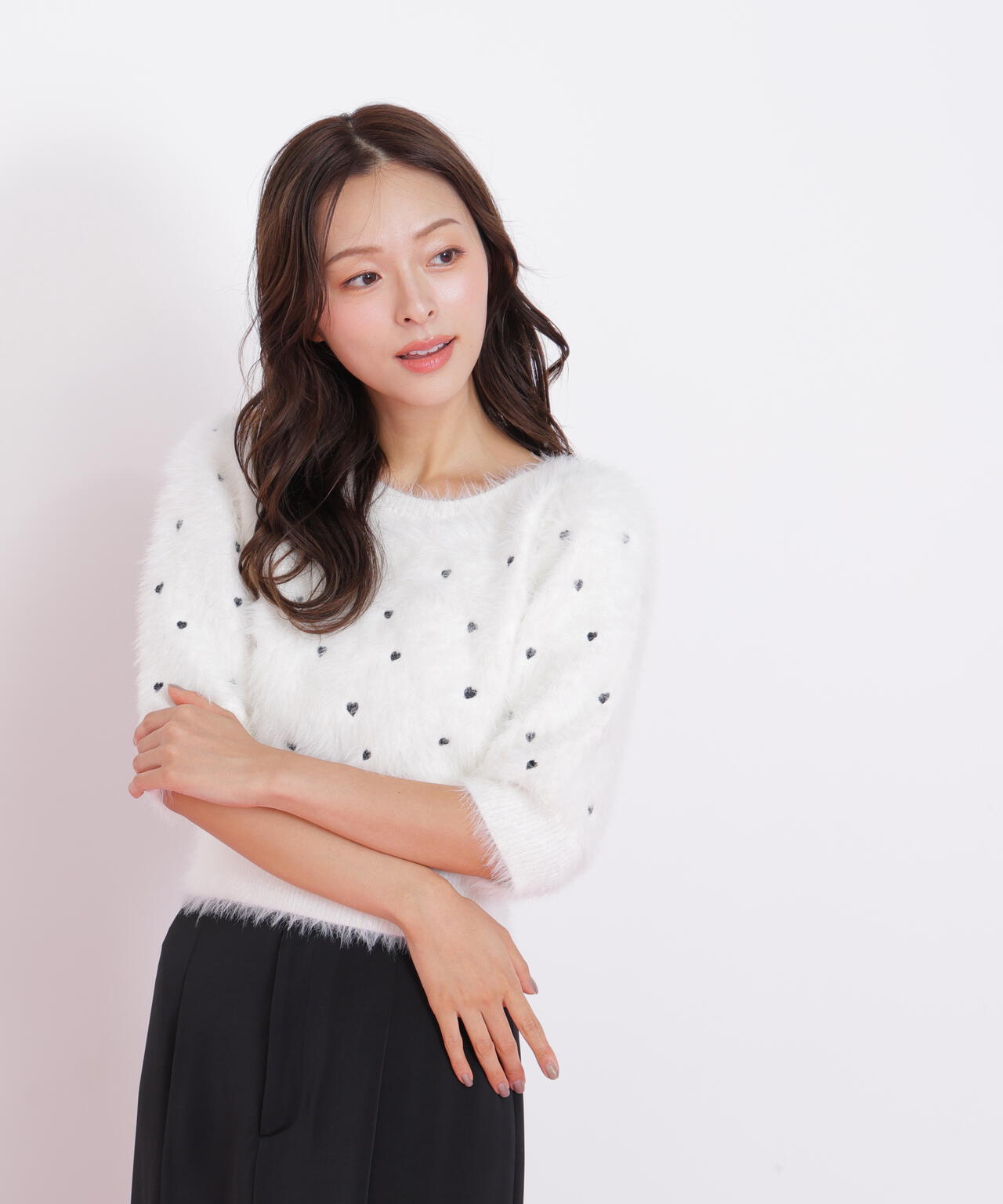 ハート刺繍シャギーニット | JILL by JILL STUART（ジル バイ