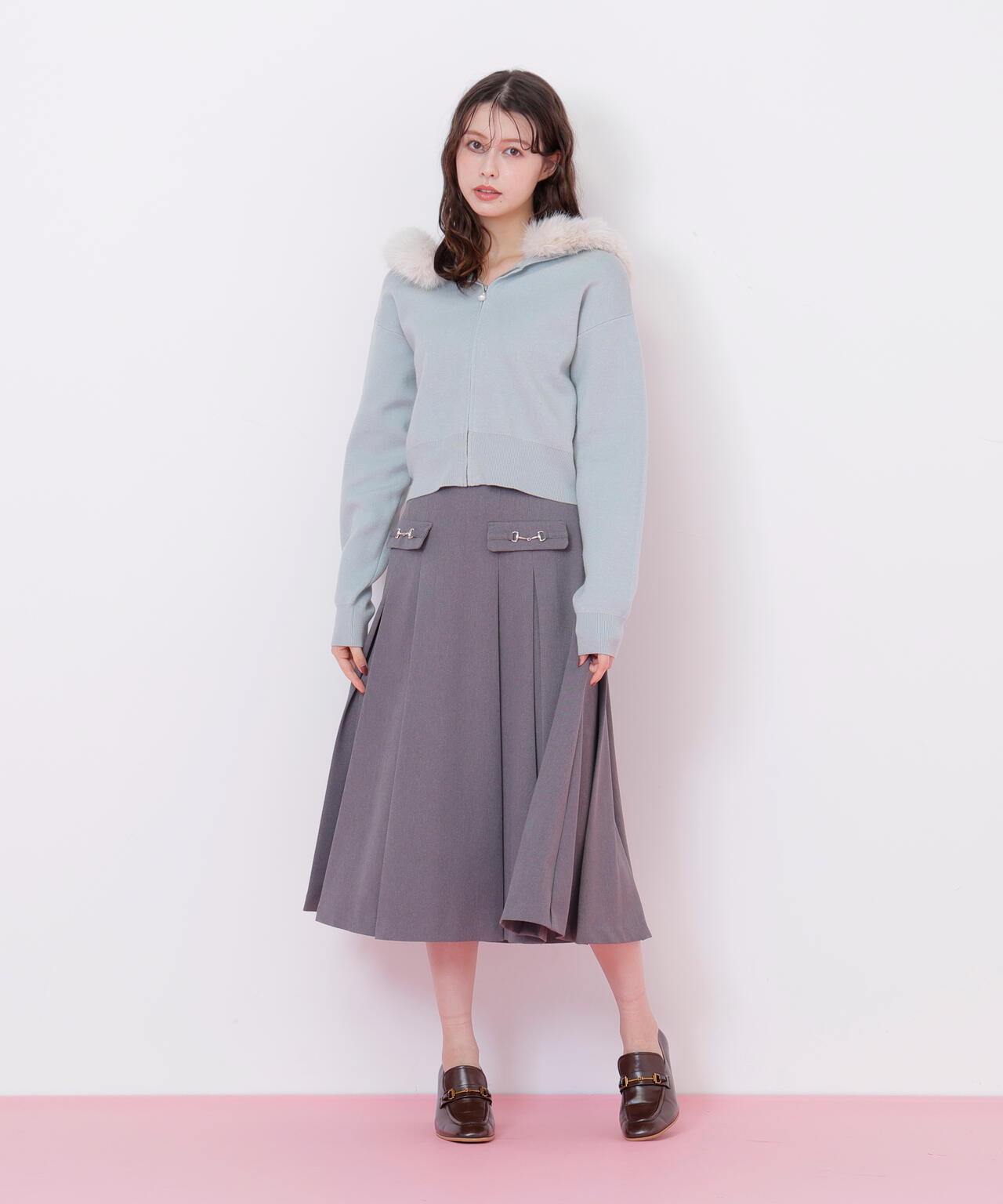 フェイクファー付きニットパーカー | JILL by JILL STUART（ジル バイ