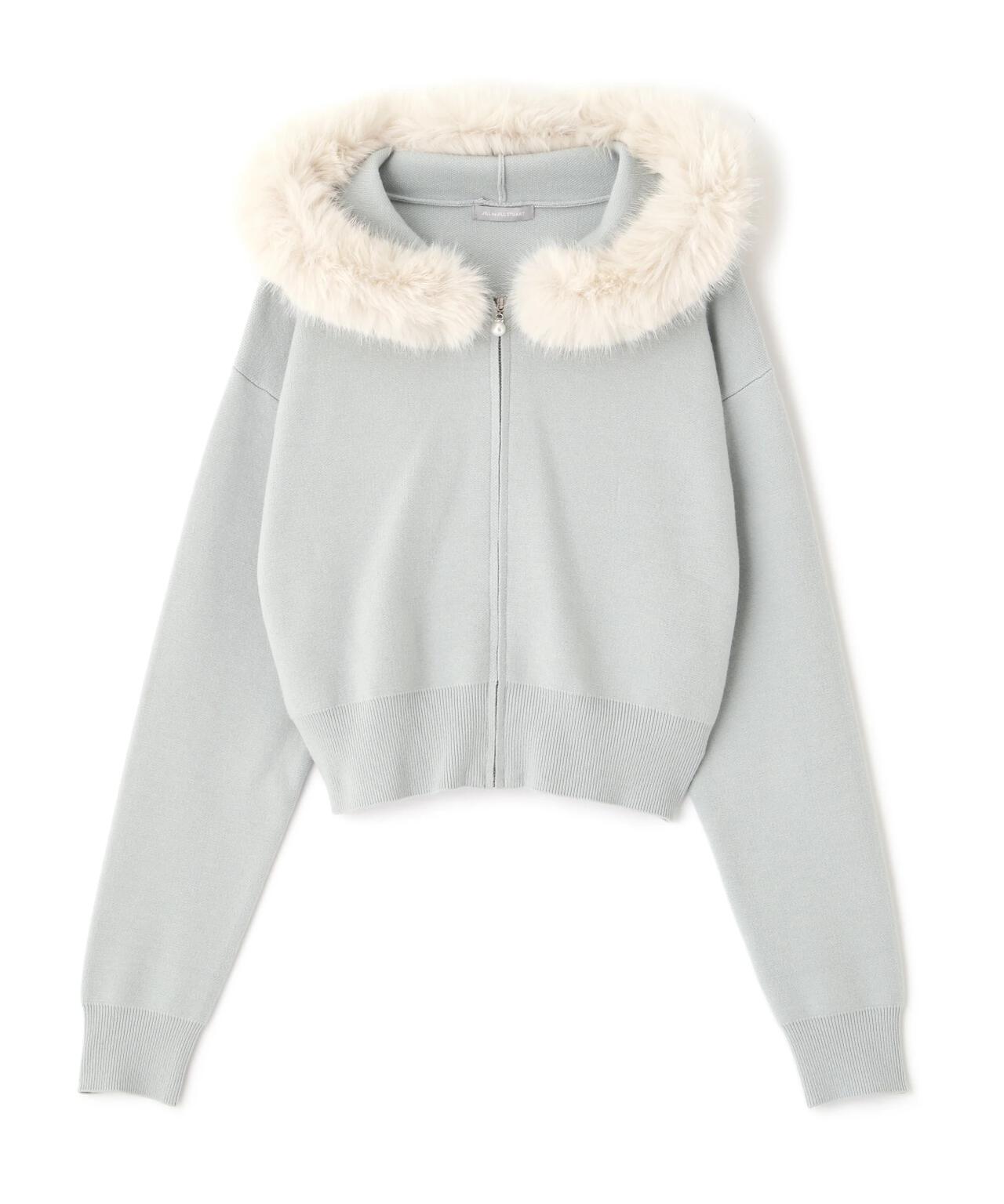 フェイクファー付きニットパーカー | JILL by JILL STUART（ジル バイ