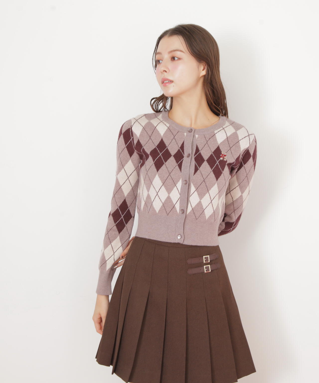 ＜ＢＥＡＲシリーズ＞アーガイルカーディガン