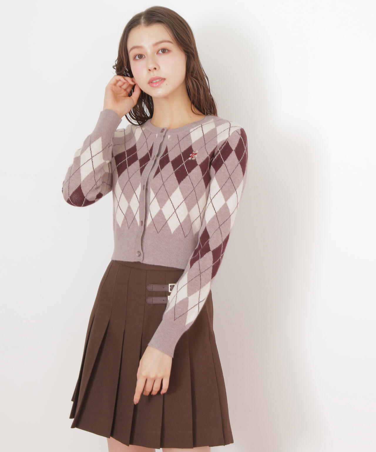 ＜ＢＥＡＲシリーズ＞アーガイルカーディガン