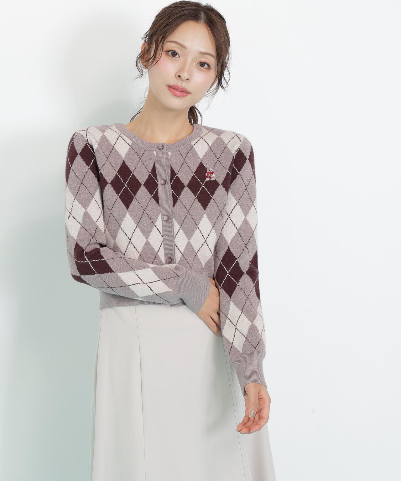 ＜ＢＥＡＲシリーズ＞アーガイルカーディガン