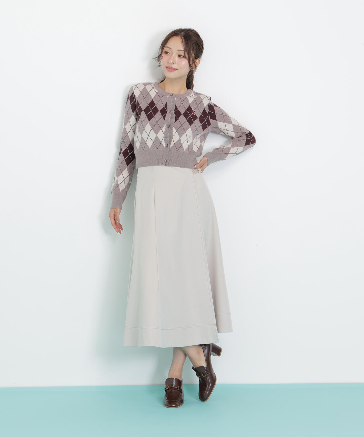 ＜ＢＥＡＲシリーズ＞アーガイルカーディガン