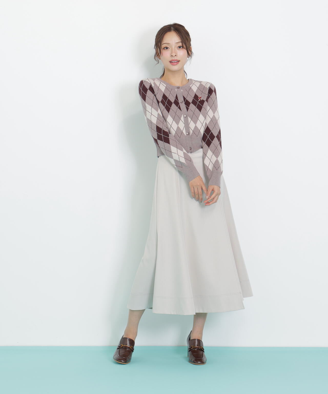 ＜ＢＥＡＲシリーズ＞アーガイルカーディガン