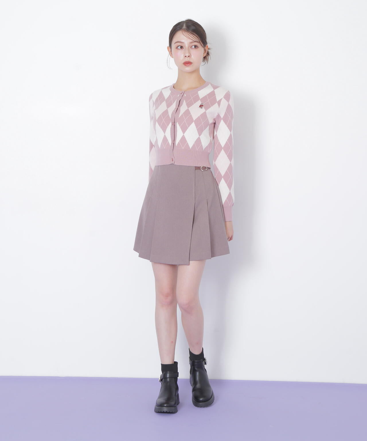 ＜ＢＥＡＲシリーズ＞アーガイルカーディガン