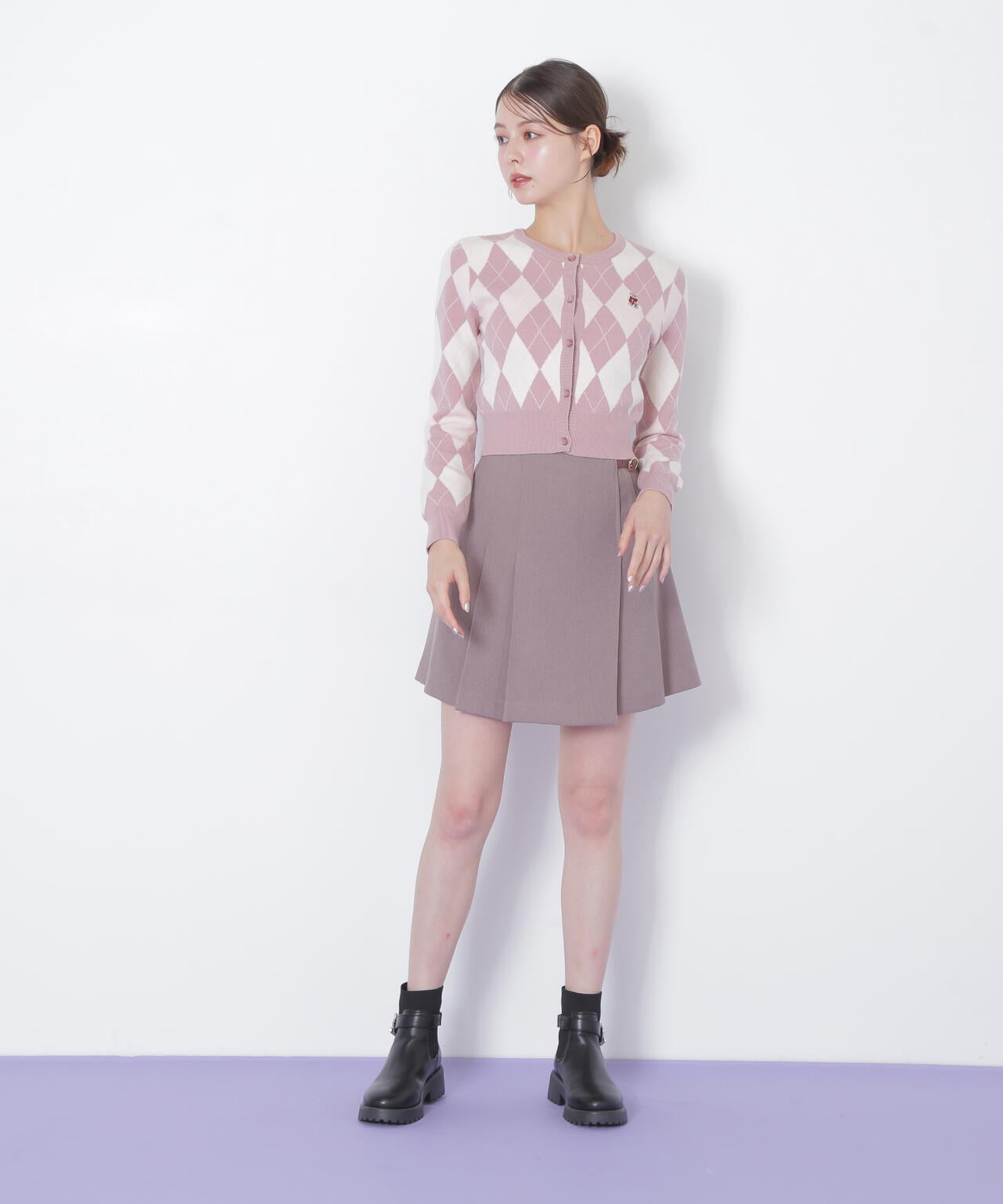 STELLA McCARTNEY アーガイルカーディガン STELLA McCARTNEY】WOOL アーガイル カーディガン