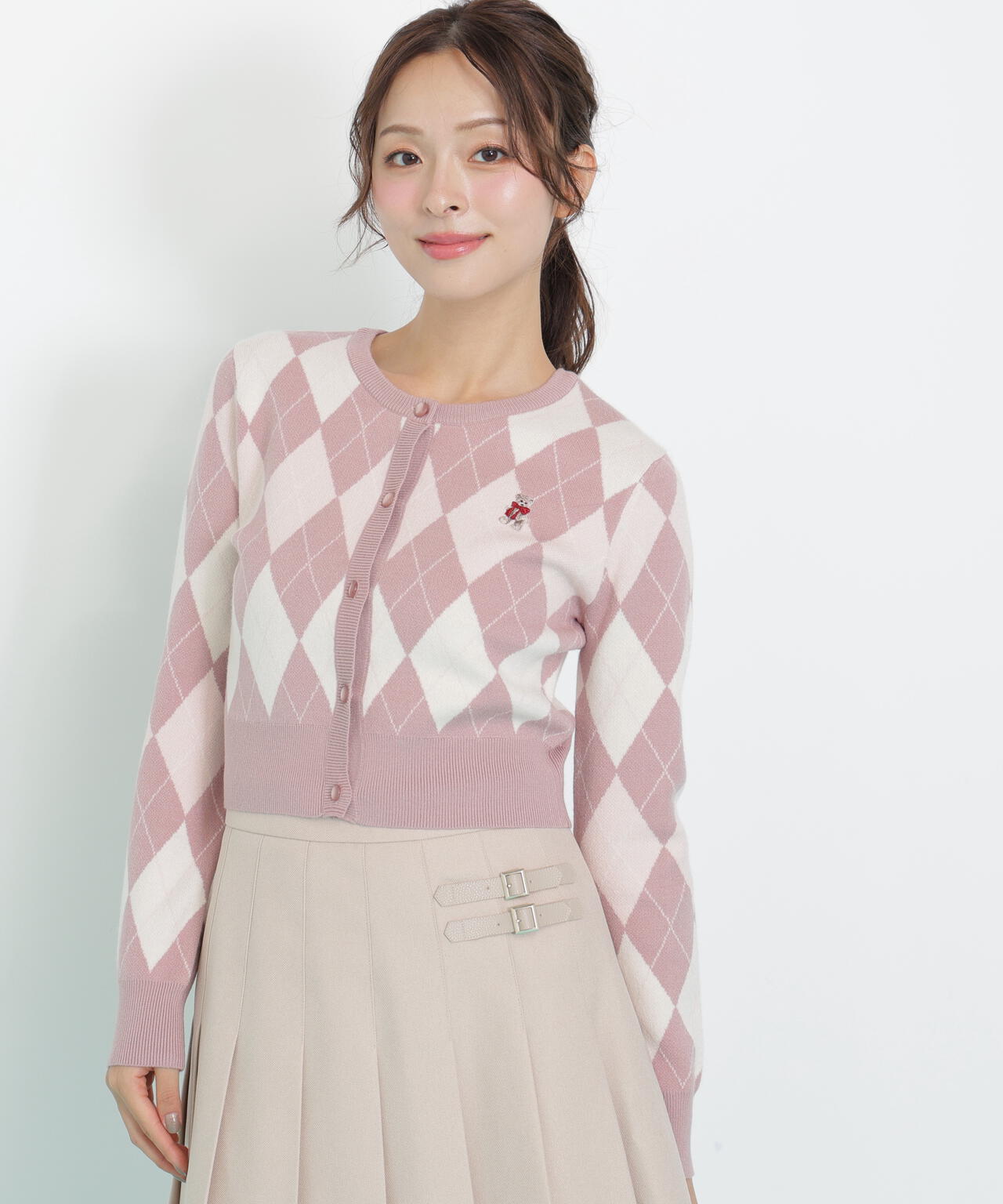 極美品★コムデギャルソン★パイル花柄エステルワンピース 12AW アーカイブ BEARシリーズ＞アーガイルカーディガン | JILL by JILL STUART