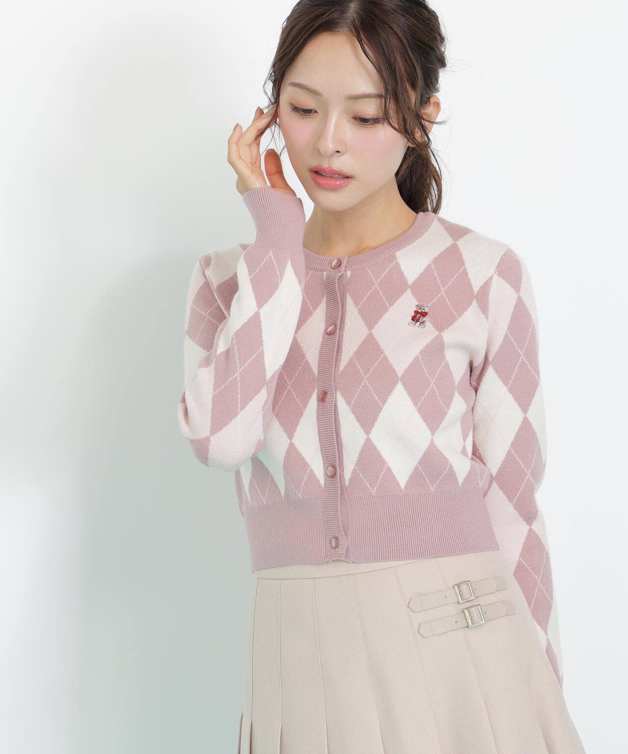 ＜ＢＥＡＲシリーズ＞アーガイルカーディガン