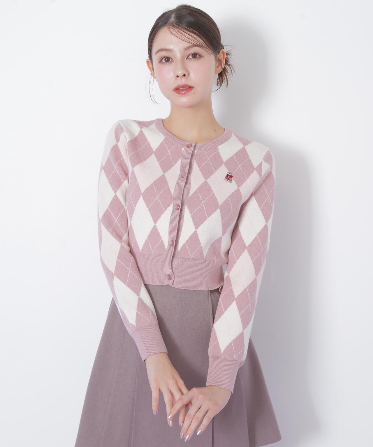 JILL by JILL STUART BEARシリーズ　アーガイルカーディガン BEARシリーズ＞アーガイルカーディガン | JILL by JILL STUART