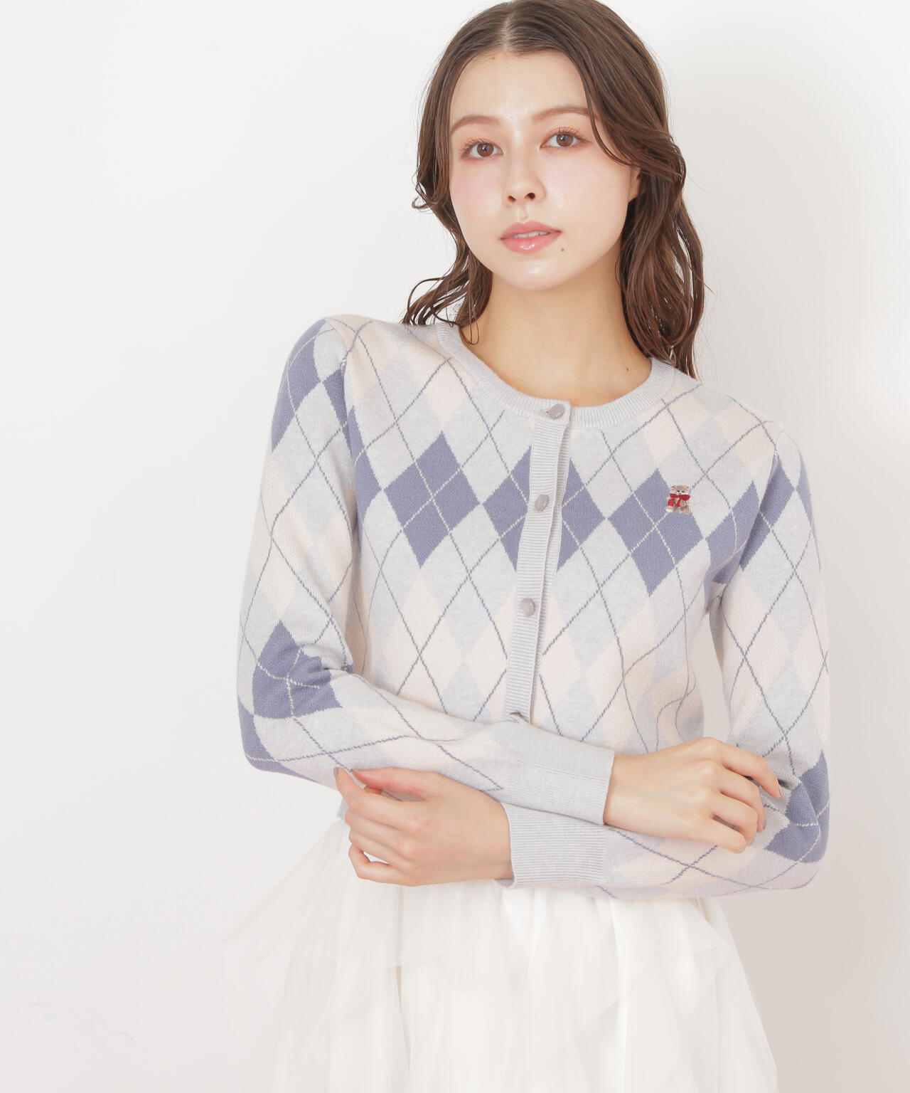 ＜ＢＥＡＲシリーズ＞アーガイルカーディガン