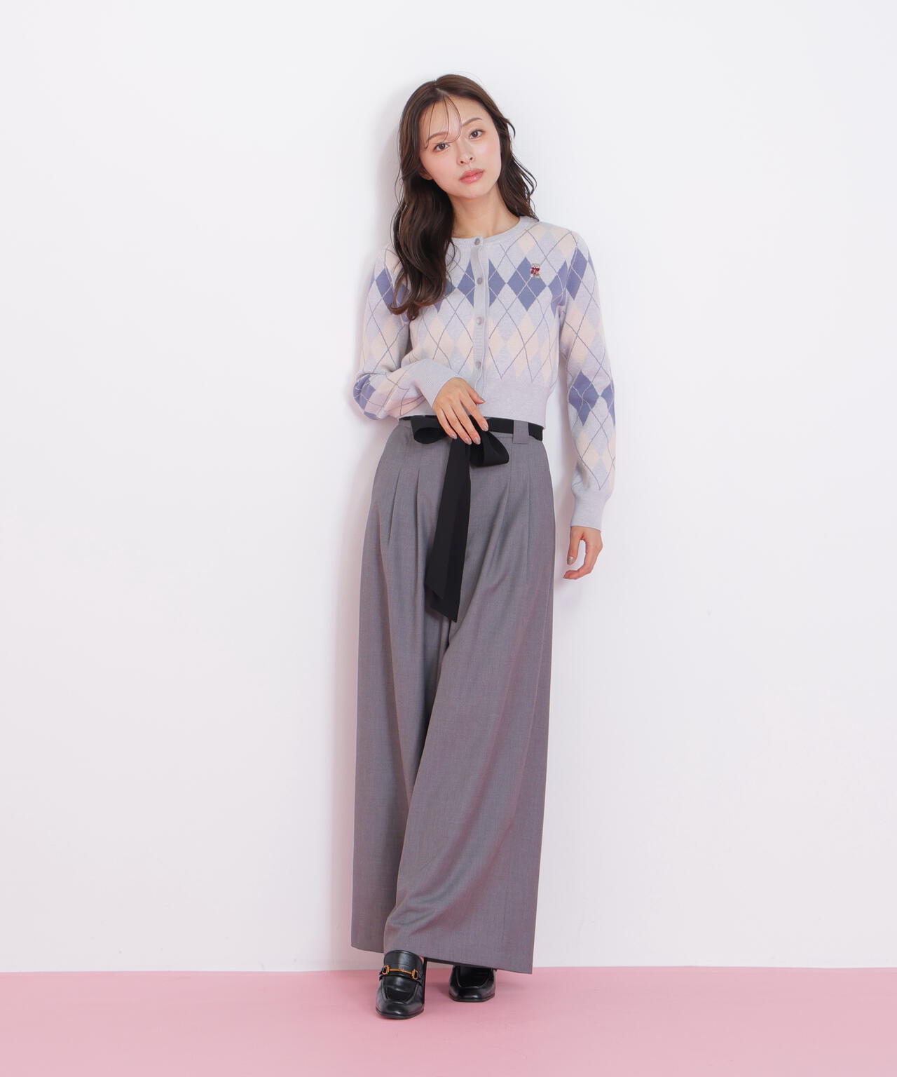 ＜ＢＥＡＲシリーズ＞アーガイルカーディガン