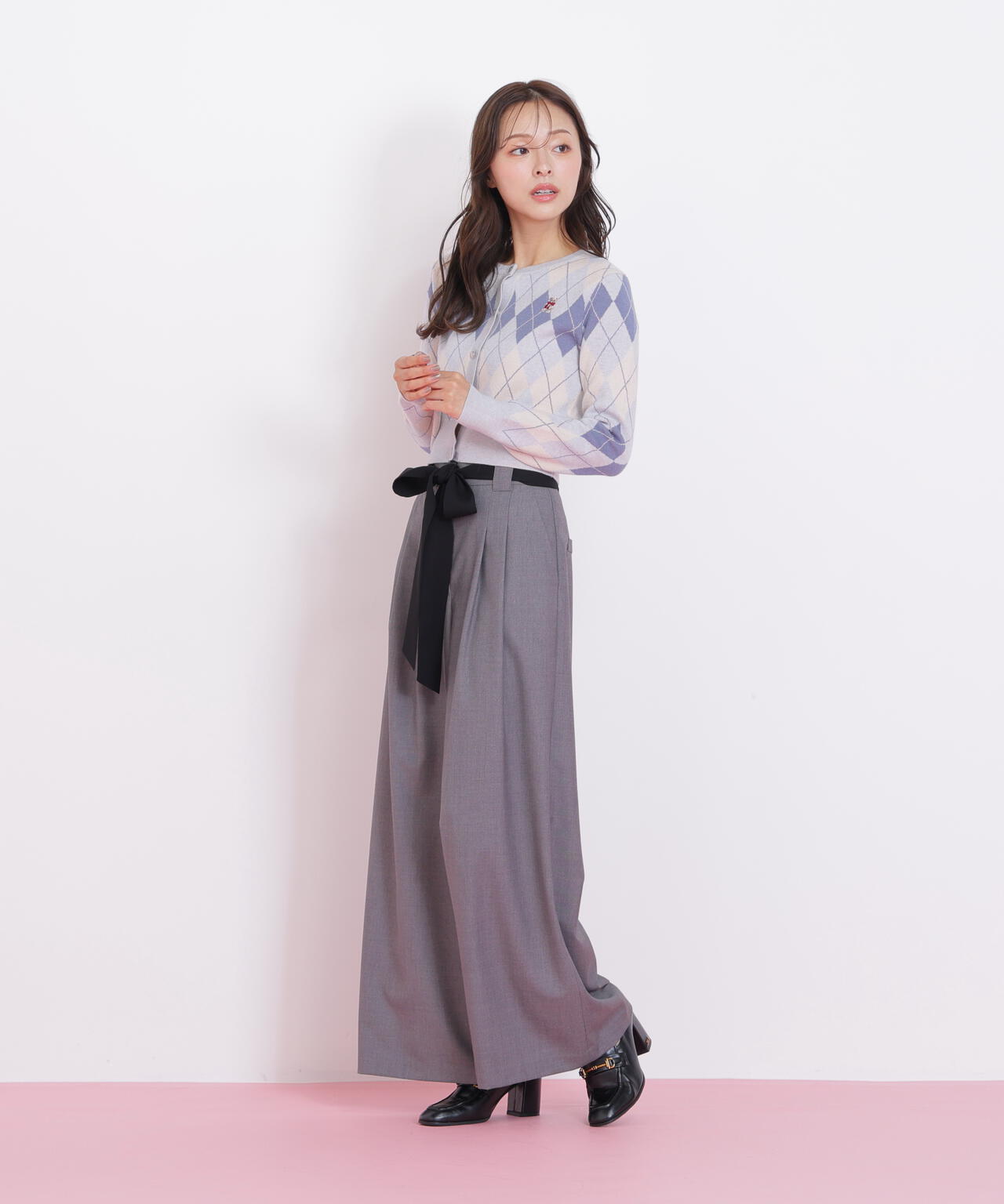 ＜ＢＥＡＲシリーズ＞アーガイルカーディガン