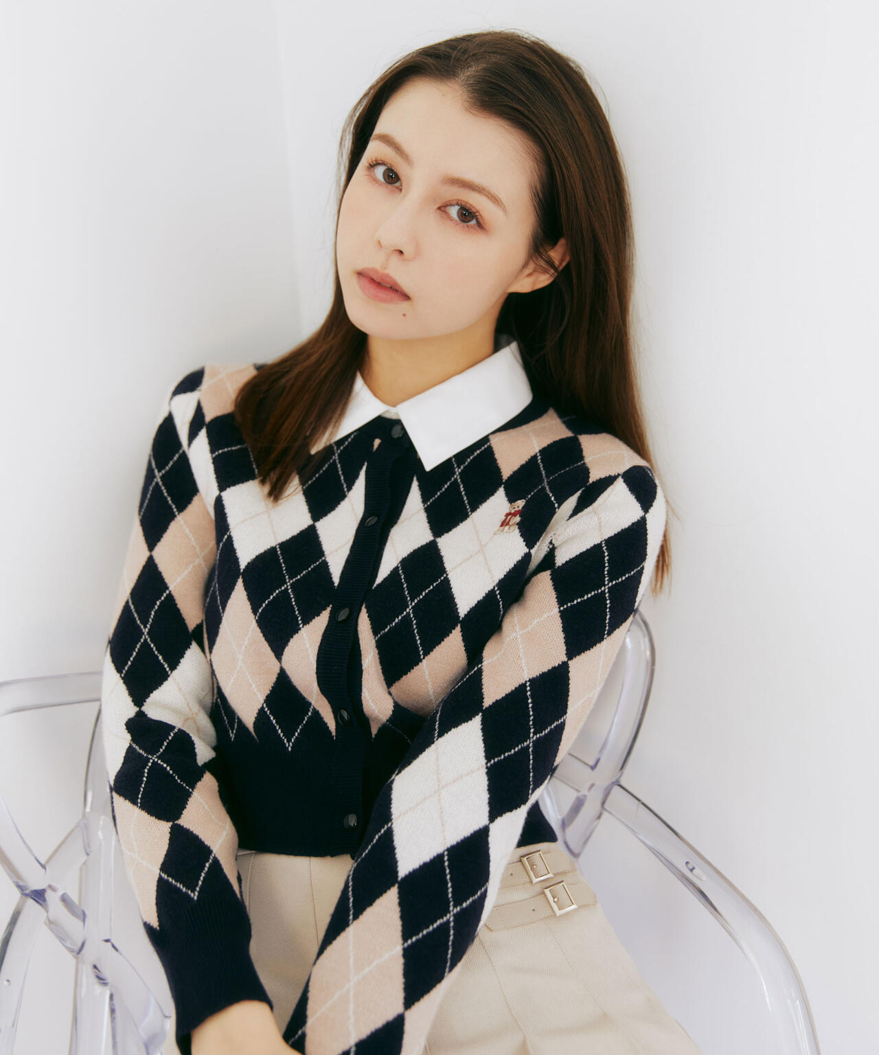 ＜ＢＥＡＲシリーズ＞アーガイルカーディガン