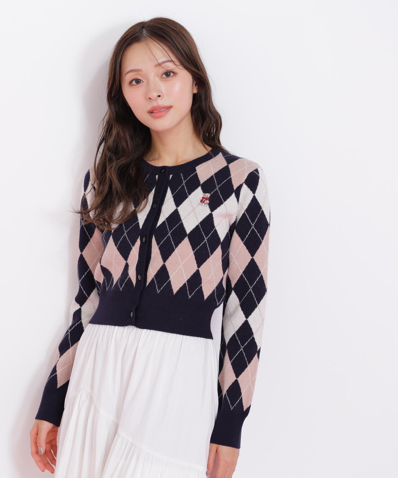 ＜ＢＥＡＲシリーズ＞アーガイルカーディガン