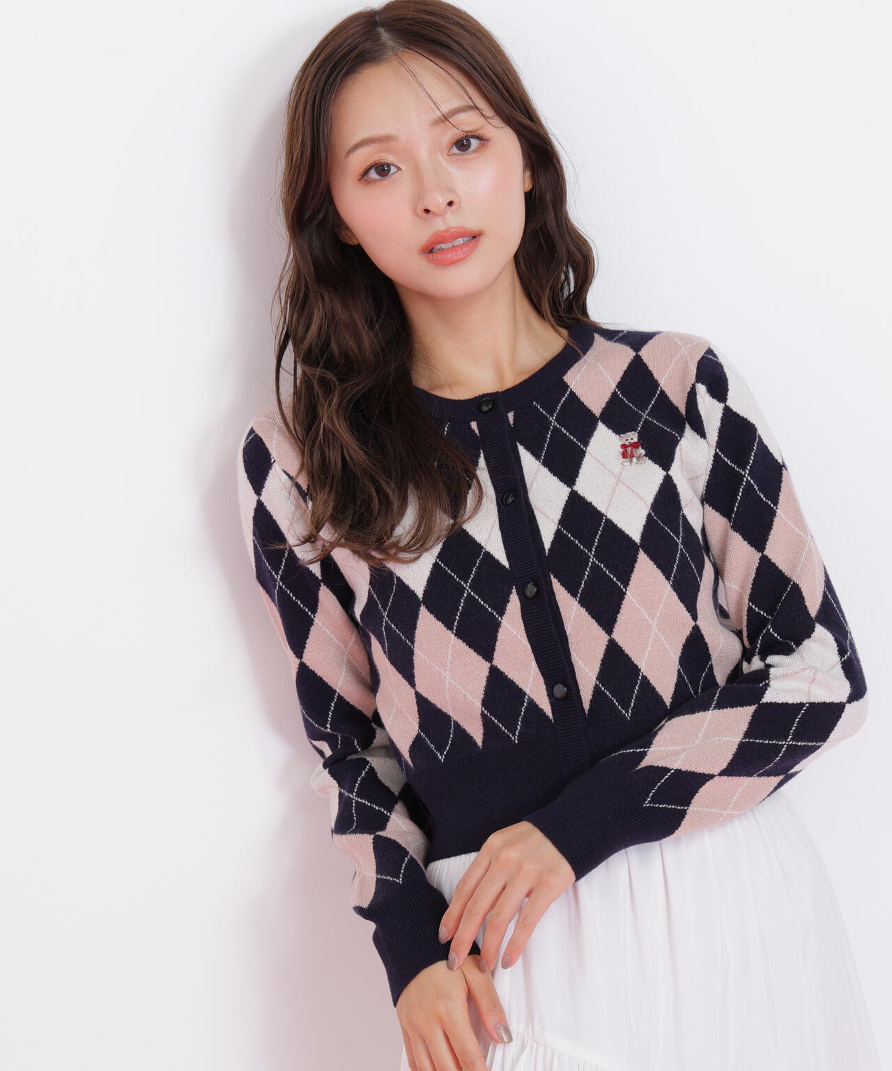 ＜ＢＥＡＲシリーズ＞アーガイルカーディガン