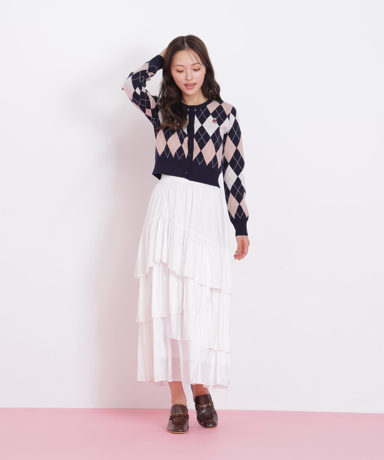 ＜ＢＥＡＲシリーズ＞アーガイルカーディガン