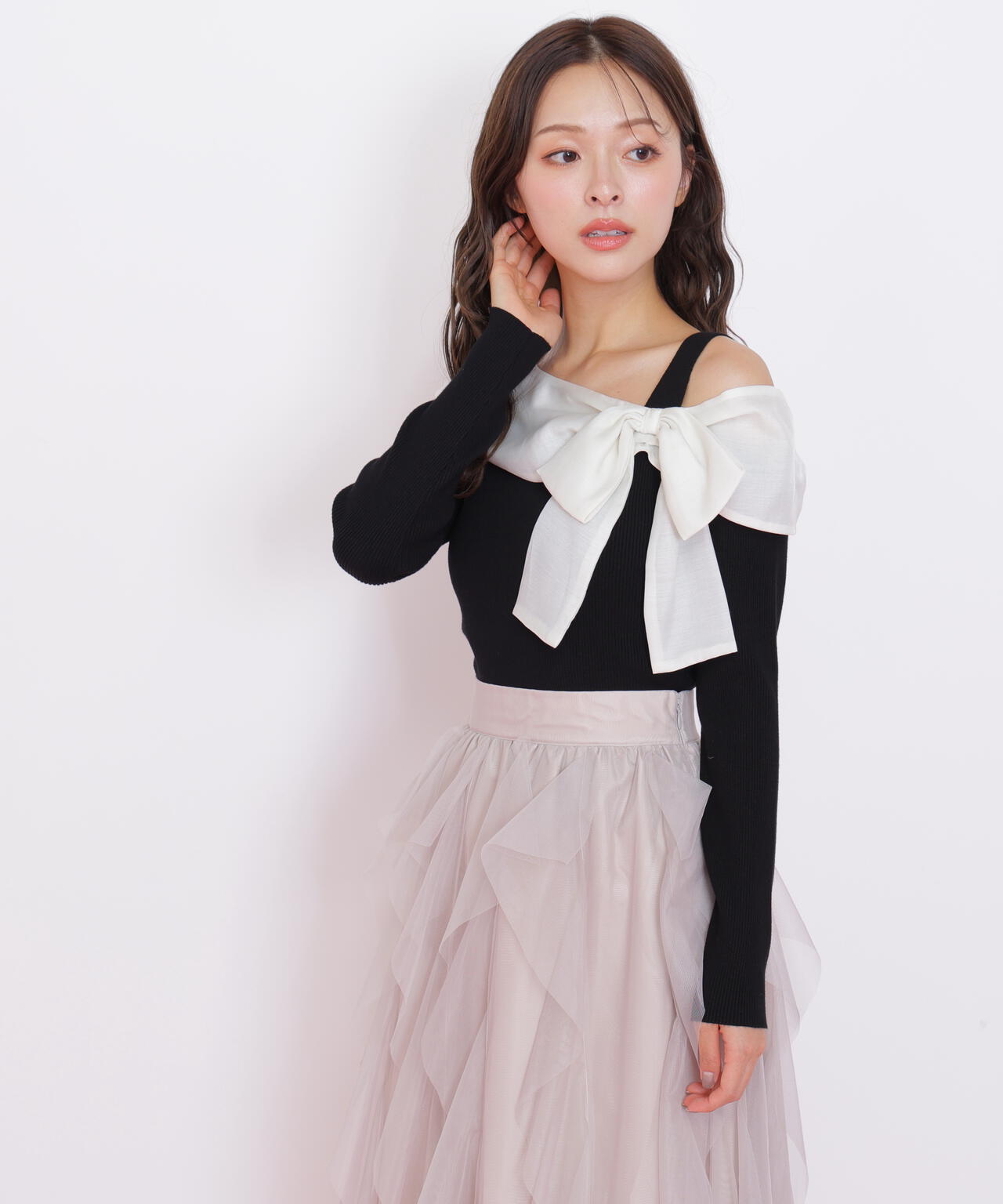 アシメリボンニット | JILL by JILL STUART（ジル バイ ジル