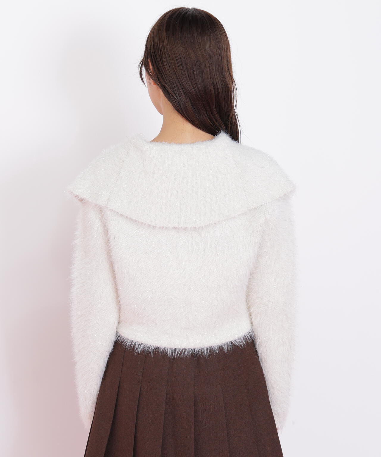 ラメフェザービッグカラーニットブルゾン | JILL by JILL STUART（ジル