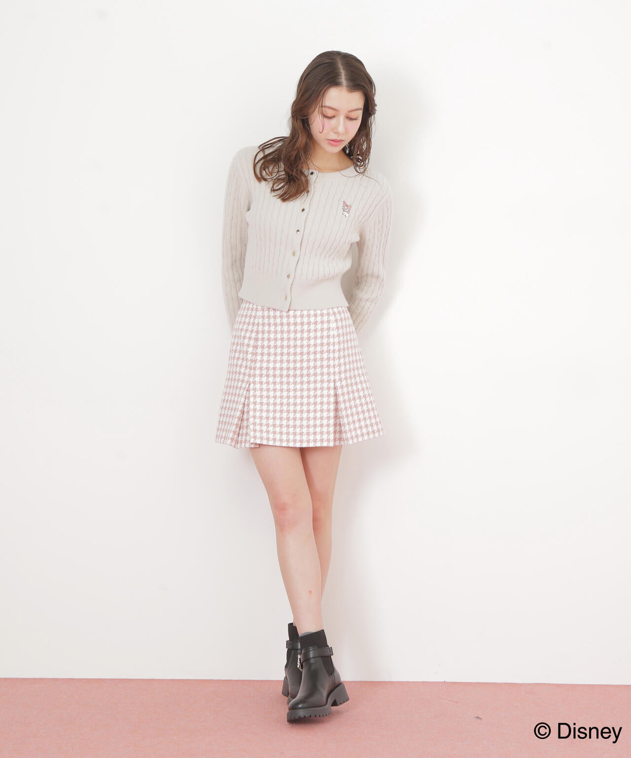 Disney Marie/シャギーケーブルカーディガン