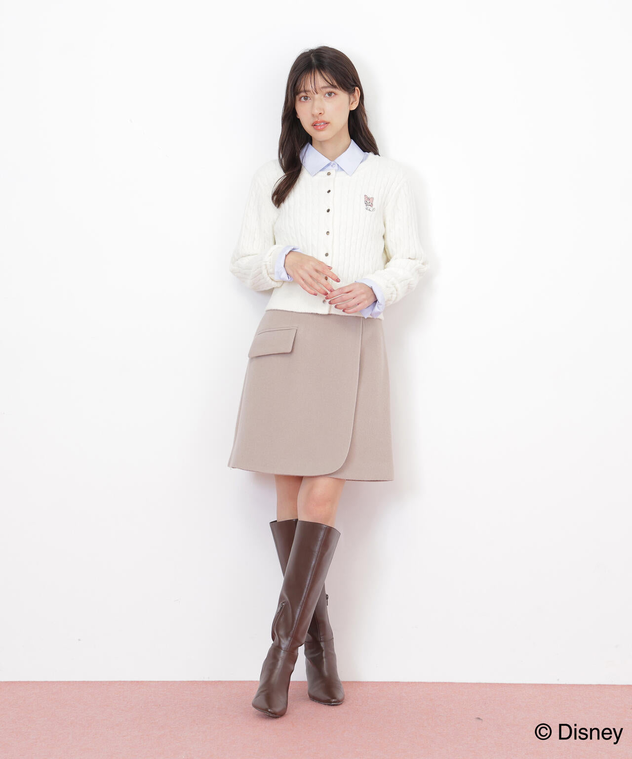 Disney Marie/シャギーケーブルカーディガン