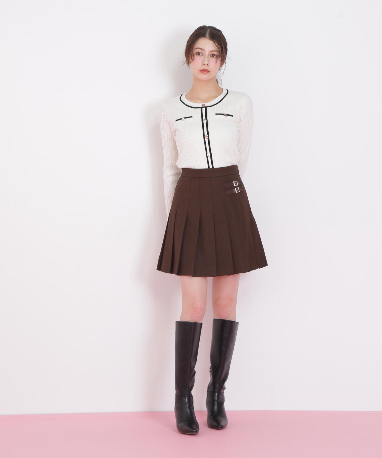 ジル バイ ジル スチュアート（JILL by JILL STUART）/バイカラーケーブルニット バイカラーケーブルニット | JILL by JILL STUART（ジル バイ ジル