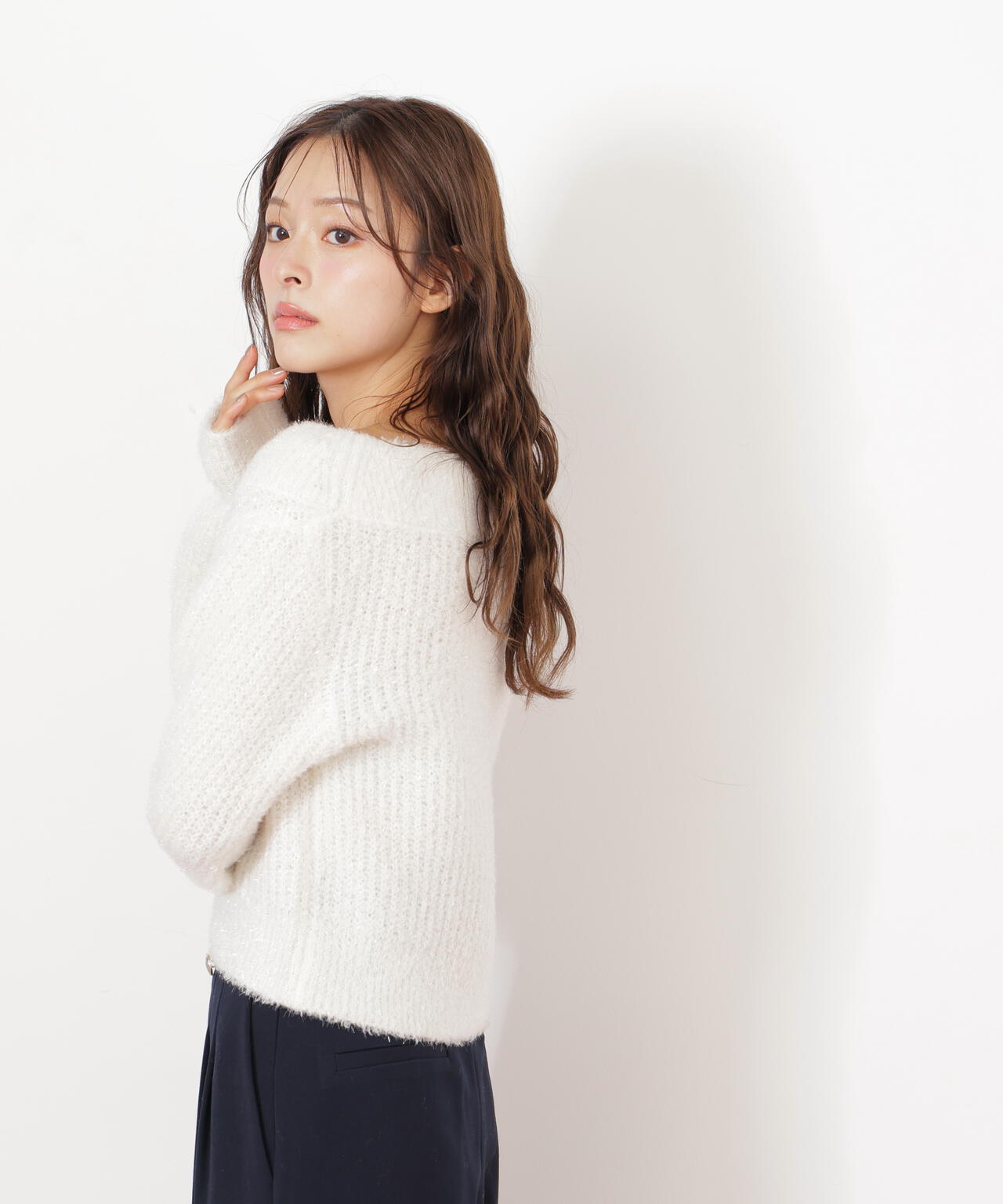 フィルムラメオフショルニット | JILL by JILL STUART（ジル バイ ジル