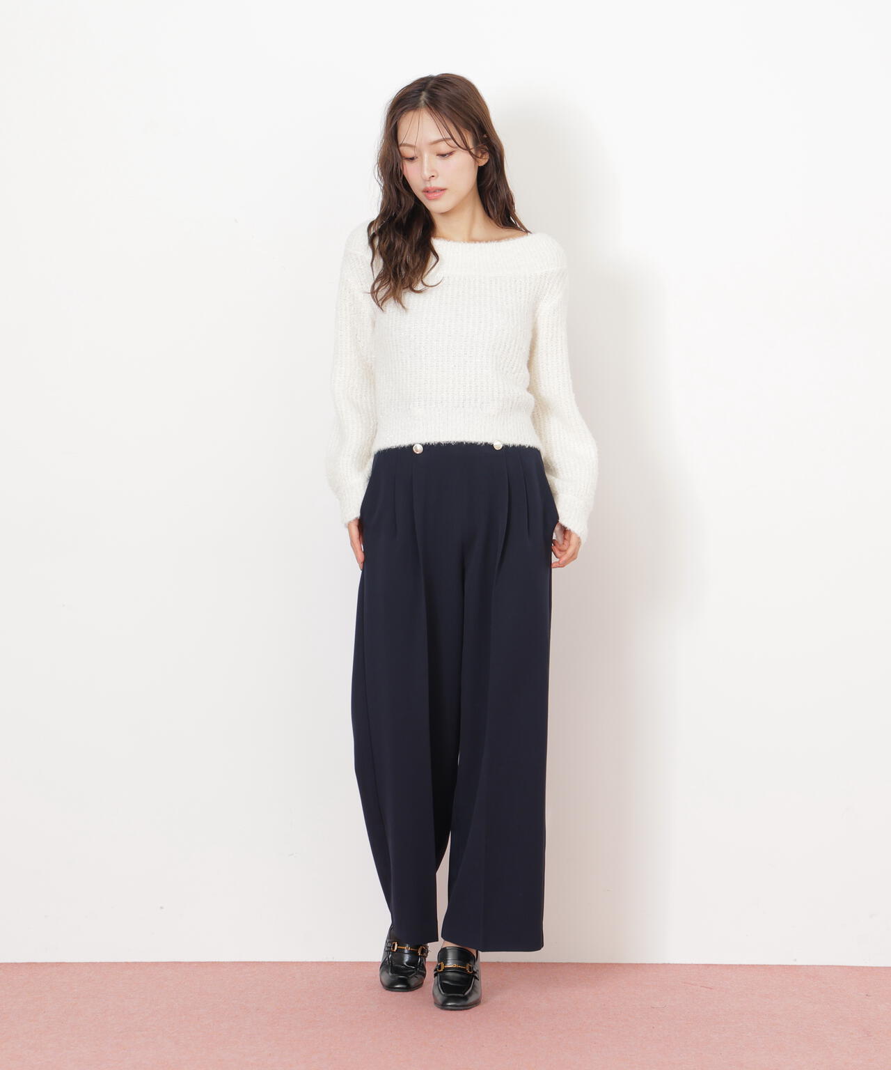 フィルムラメオフショルニット | JILL by JILL STUART（ジル バイ ジル