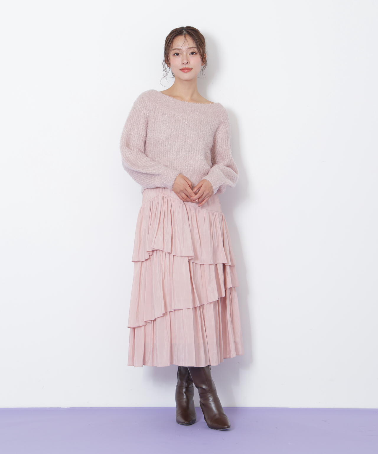 ジル バイ ジル スチュアート（JILL by JILL STUART）/フィルムラメオフショルニット フィルムラメオフショルニット | JILL by JILL STUART（ジル バイ ジル