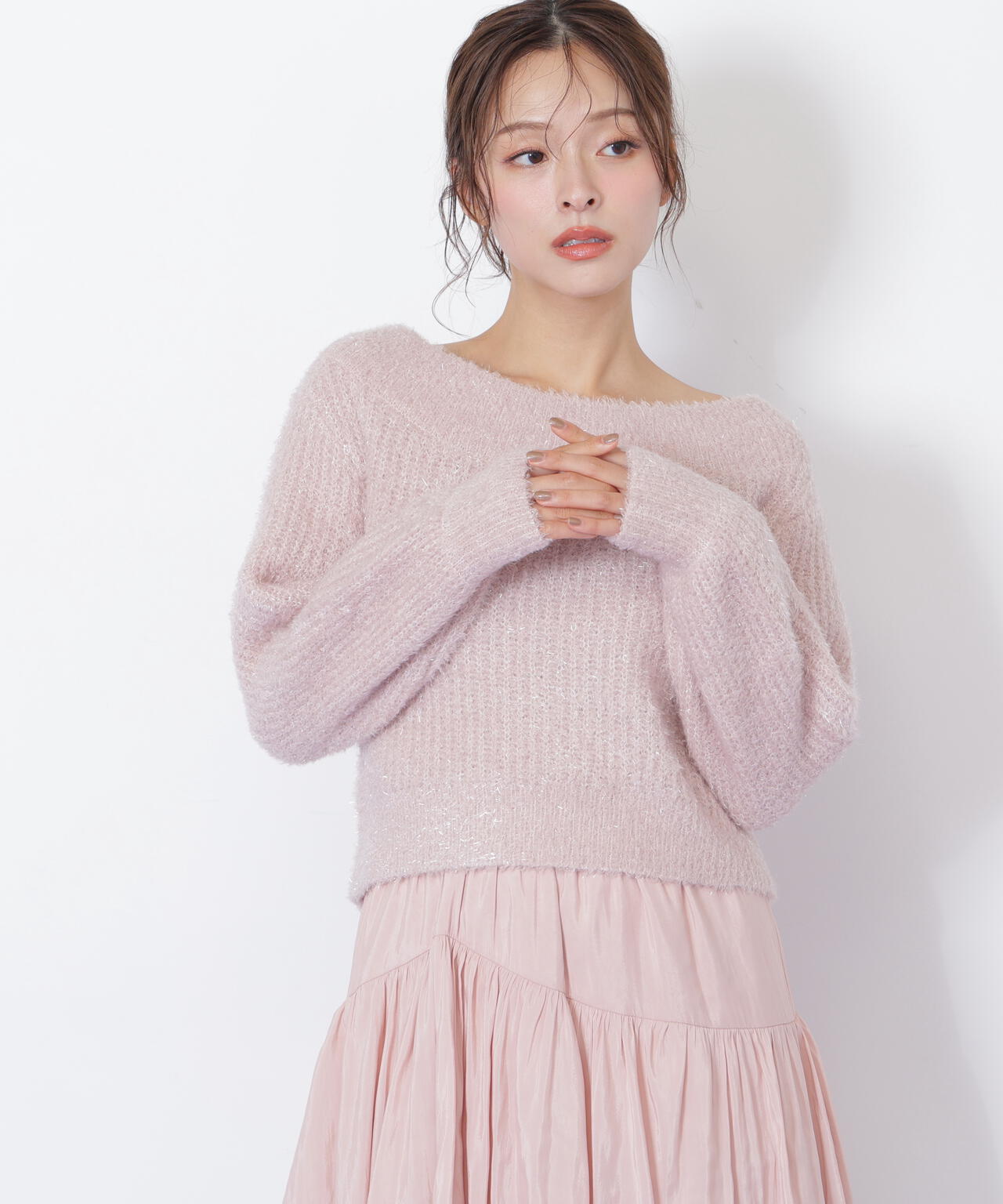 フィルムラメオフショルニット | JILL by JILL STUART（ジル バイ ジル