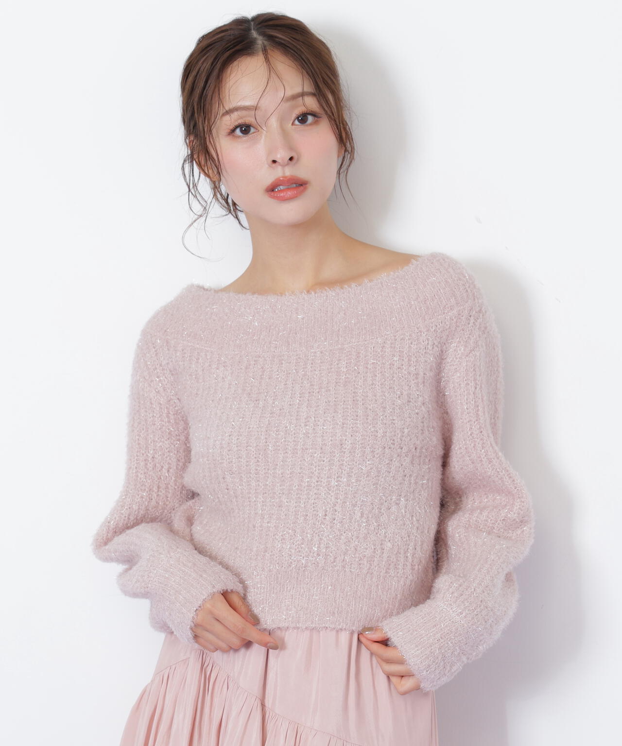 めるを。 フィルムラメオフショルニット | JILL by JILL STUART(ジル