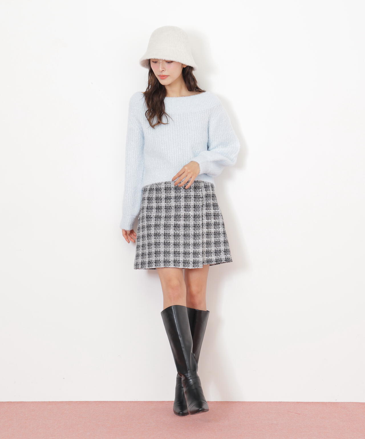 フィルムラメオフショルニット | JILL by JILL STUART（ジル バイ ジル