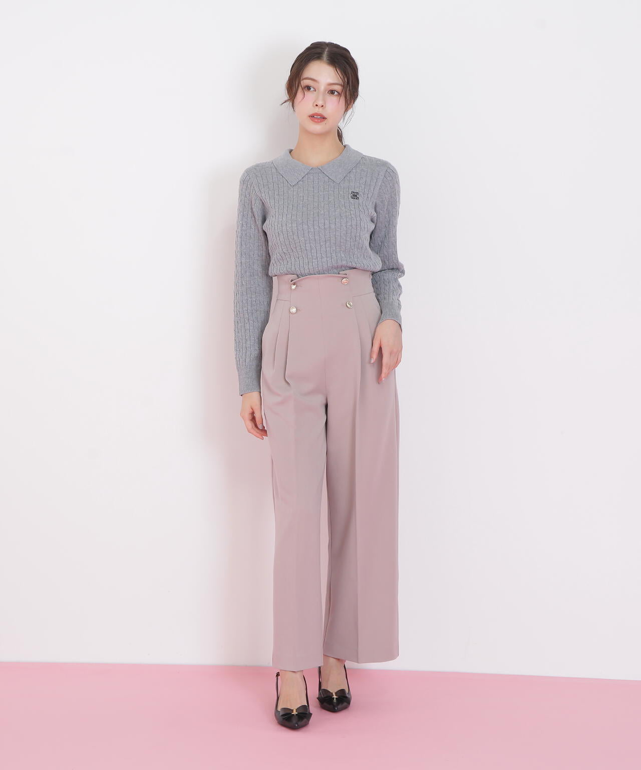 レイヤード衿ケーブルニット | JILL by JILL STUART（ジル バイ ジル