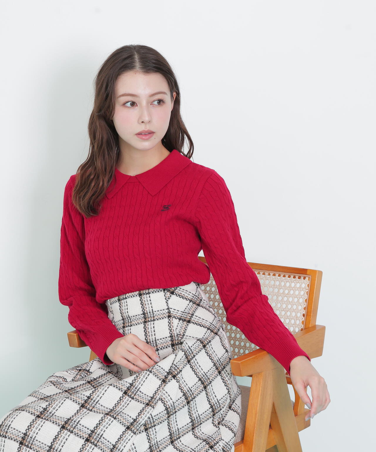 レイヤード衿ケーブルニット | JILL by JILL STUART（ジル バイ ジル