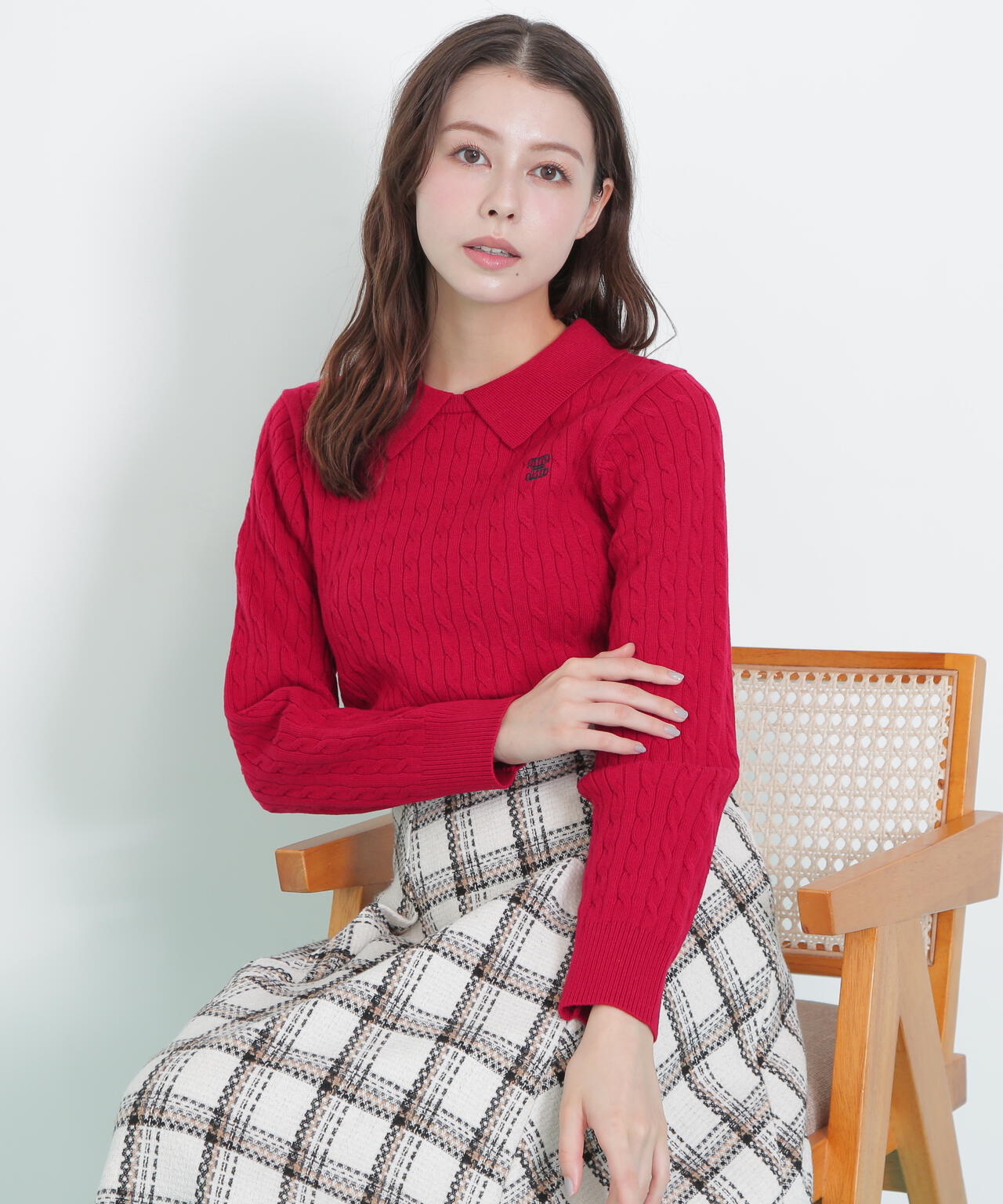 レイヤード衿ケーブルニット | JILL by JILL STUART（ジル バイ ジル