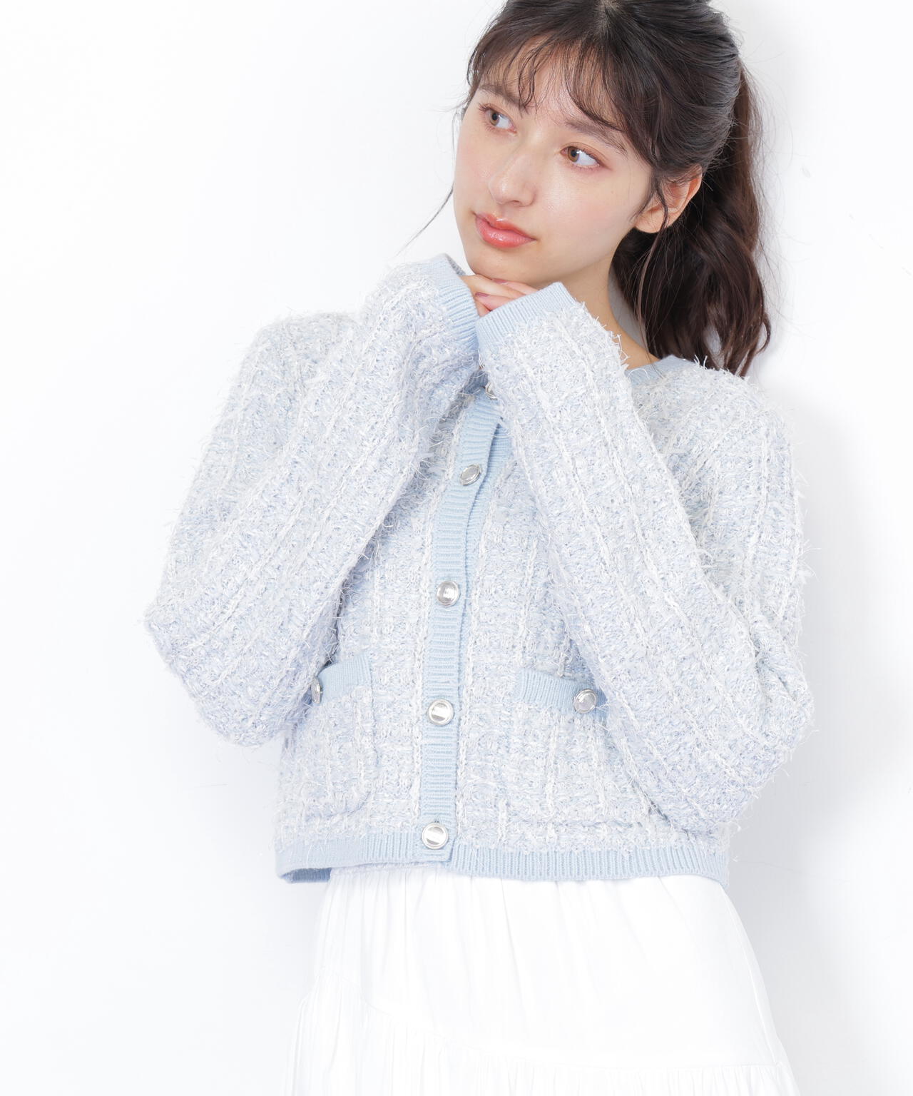 今期新作✳︎ラメツイードニットカーディガン✳︎ SNIDEL（スナイデル