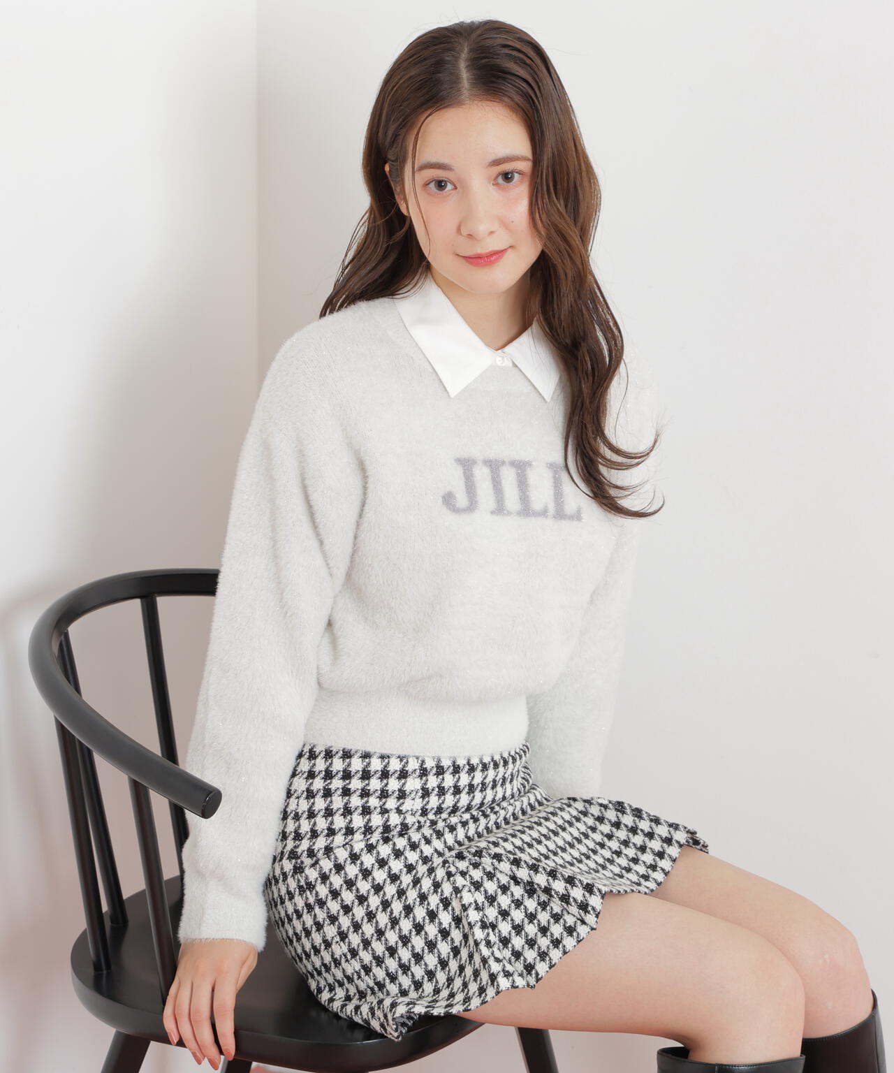 Jill「専用」 ラメロゴジャガードニット | JILL by JILL STUART（ジル バイ ジル