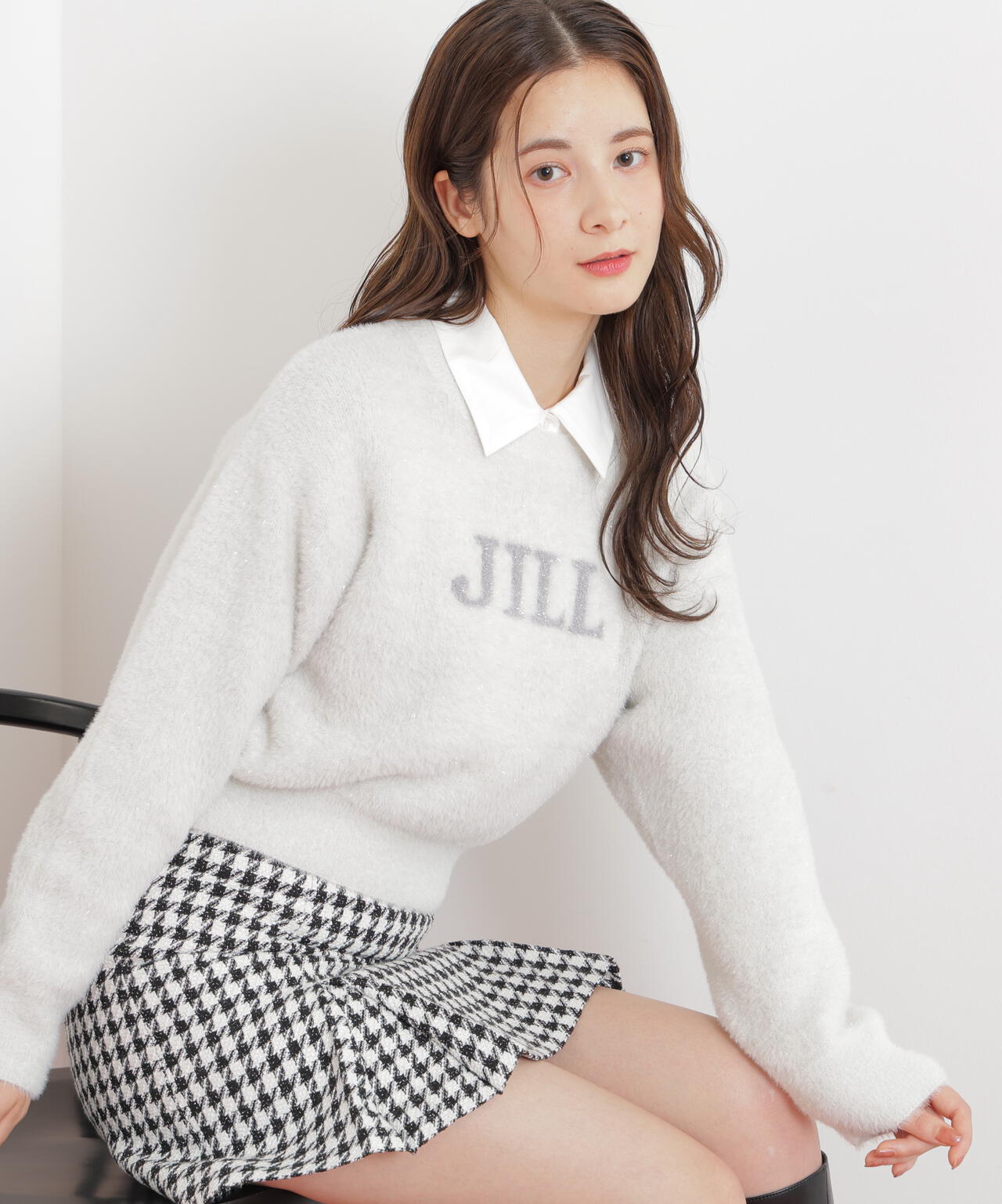 ラメロゴジャガードニット | JILL by JILL STUART（ジル バイ ジル