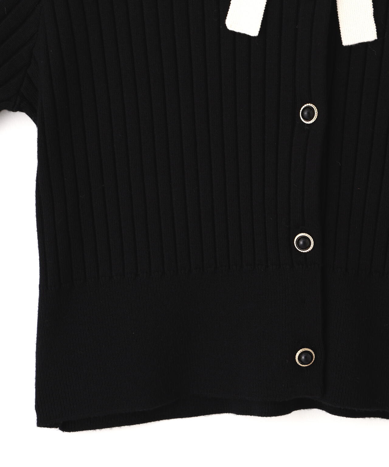 袖フェイクファーカーデトップス