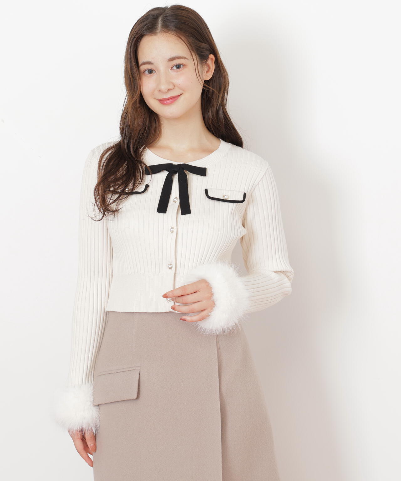 袖フェイクファーカーデトップス | JILL by JILL STUART（ジル バイ