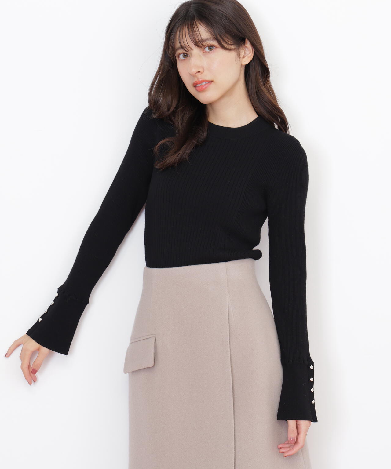 袖ボタンリブニット | JILL by JILL STUART（ジル バイ ジル