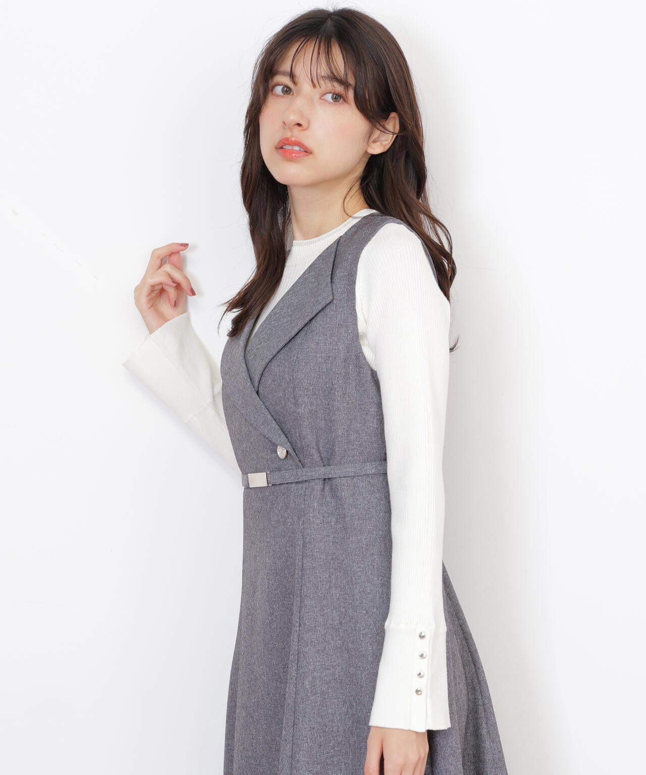 袖ボタンリブニット | JILL by JILL STUART（ジル バイ ジル