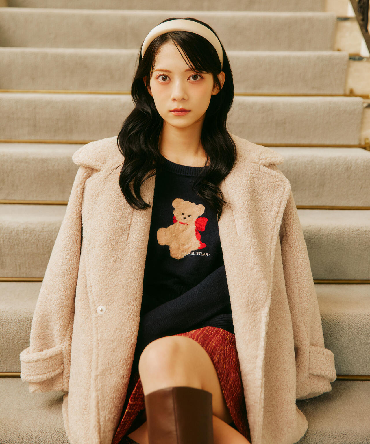 JILL STUART♡ポリシアミドルネックニット BEARシリーズ＞インターシャニット | JILL by JILL STUART（ジル バイ