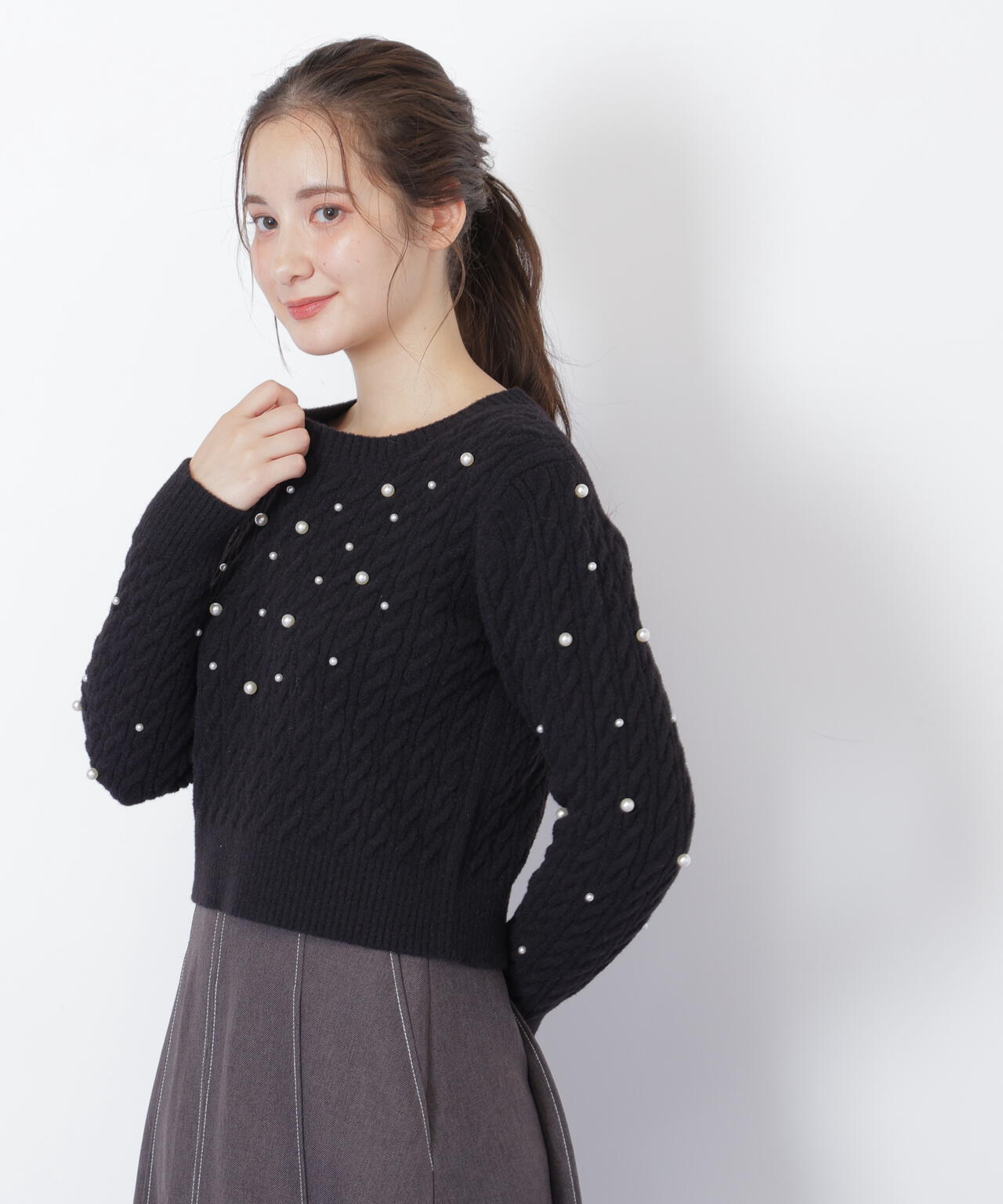 ランダムパールミニケーブルニット | JILL by JILL STUART（ジル バイ