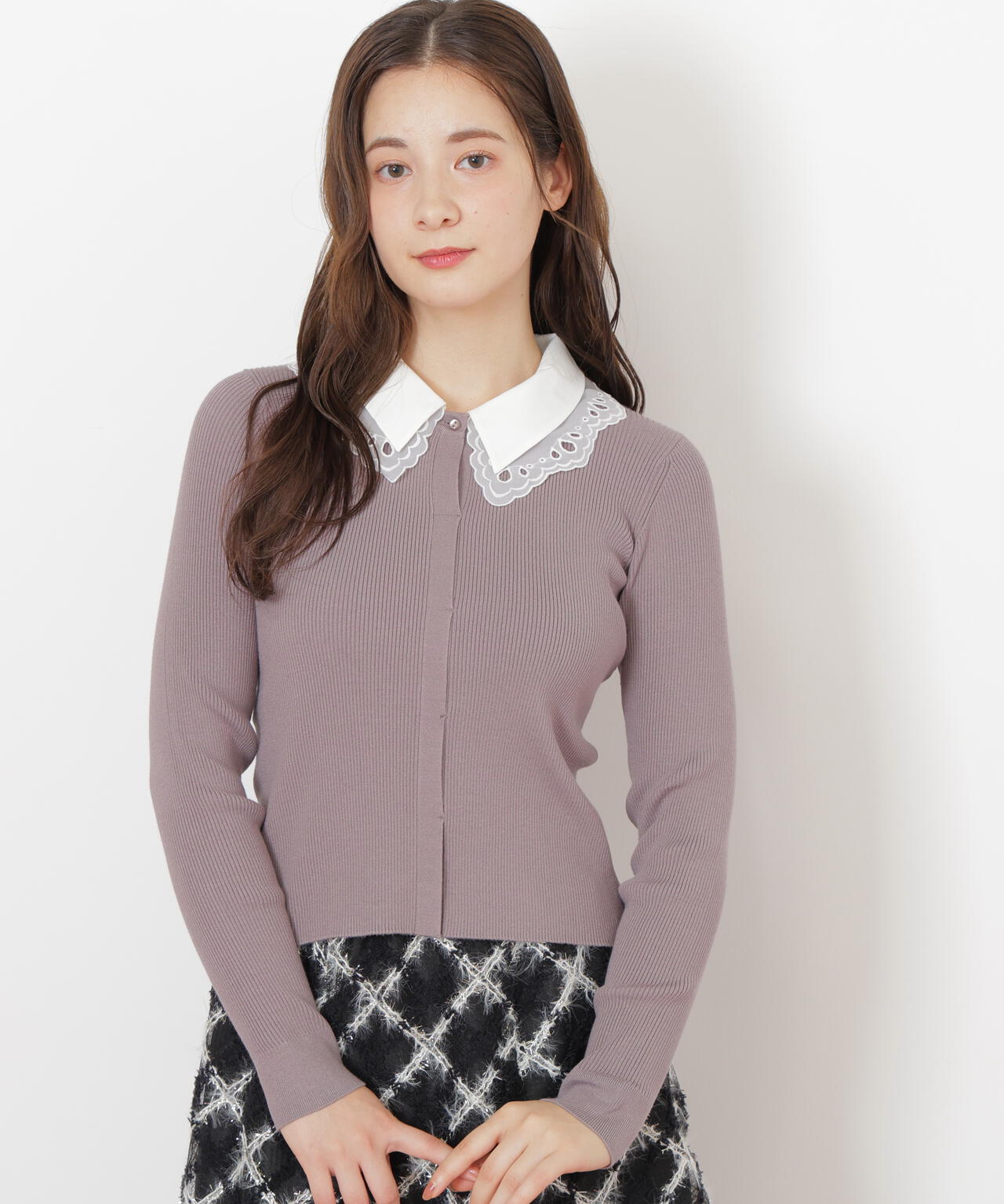 レース衿レイヤードニット | JILL by JILL STUART（ジル バイ ジル