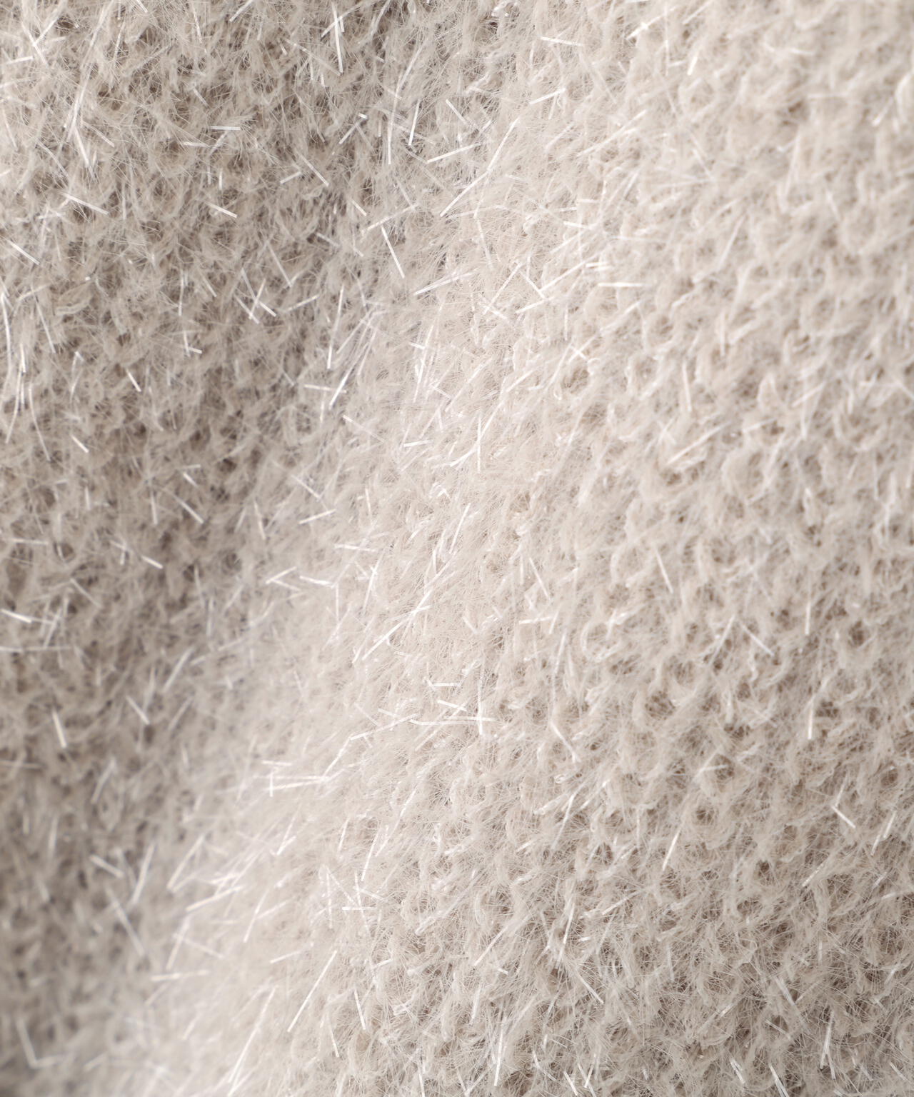 サイドリボンフィルムフェザーニット